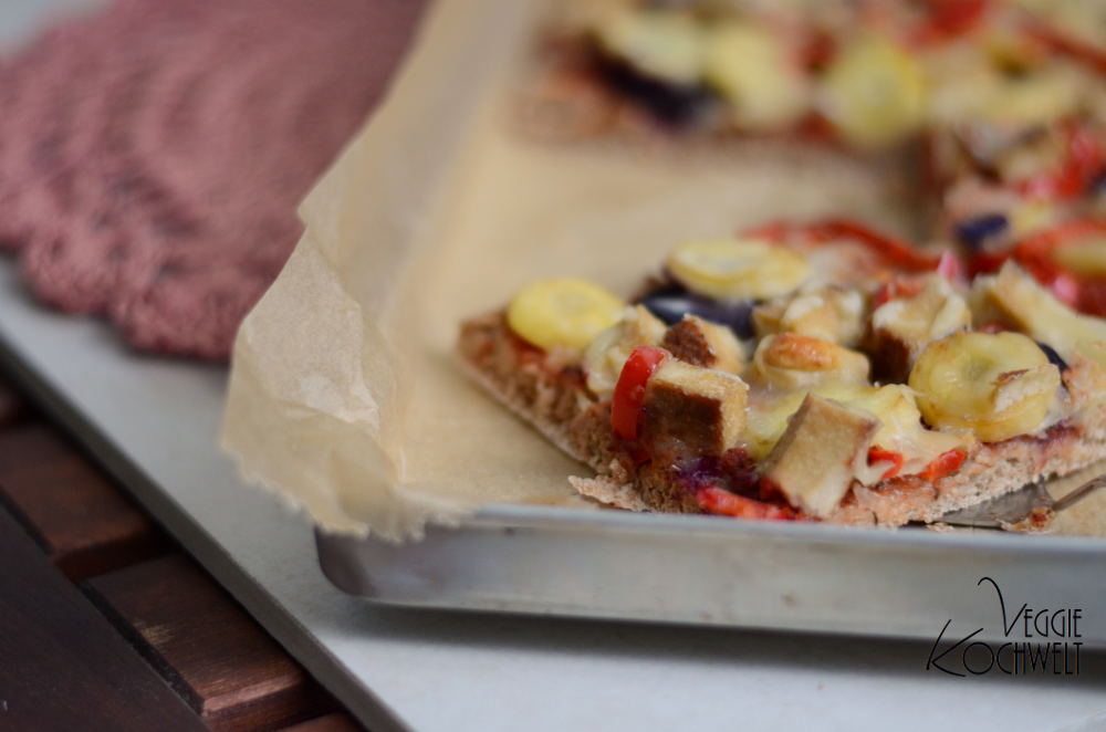 Vollkorn-Dinkel-Pizza mit Wurzelgemüse - VeggieKochwelt